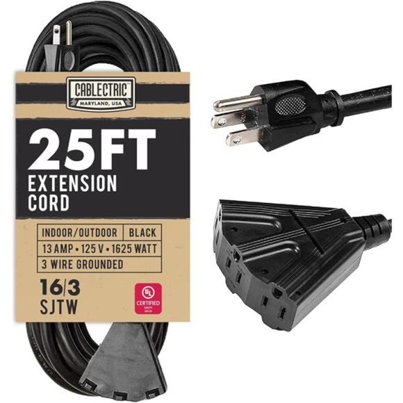 Other Weatherproof Black Extension Cord 25 Ft 3 Outlets Multiple Outlets 3 Prong Poshmark